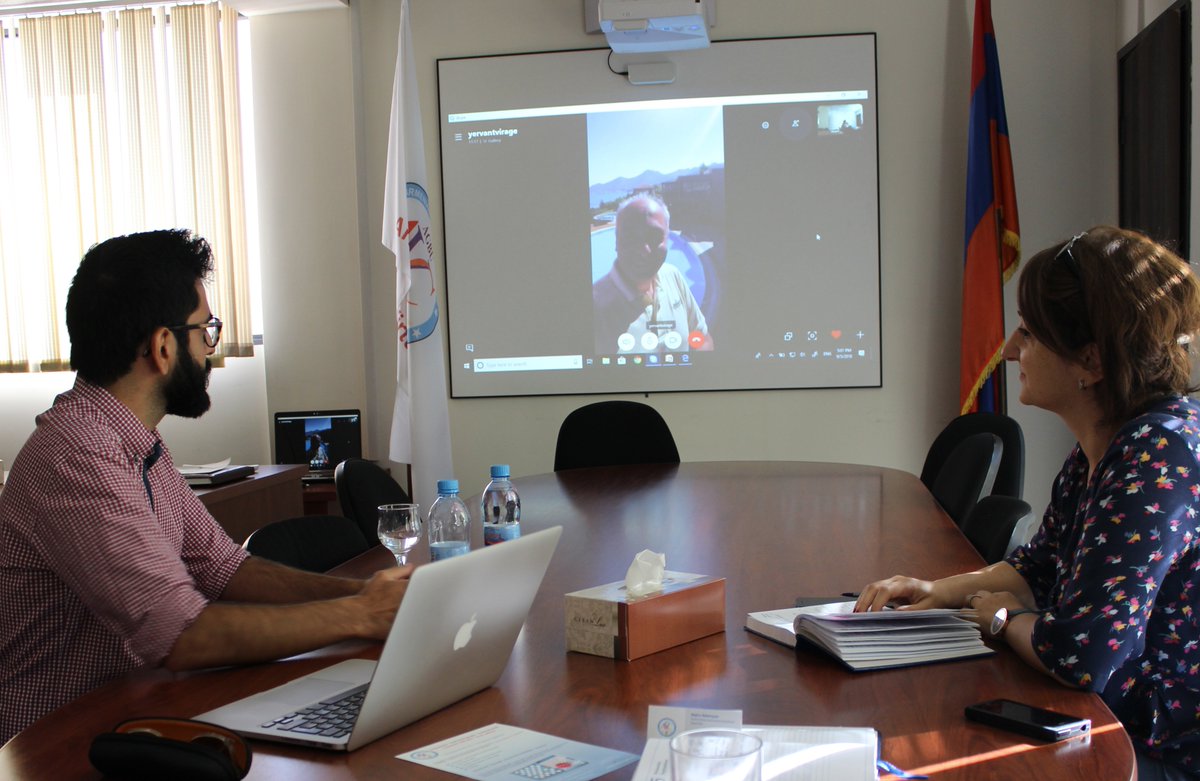 avcagbu's tweet photo. Exploring the opportunities for starting a hybrid education program for the Armenian community in Lyon with @UgabLyon Chair Viken Kojakian. https://t.co/YcY5H1gvwe