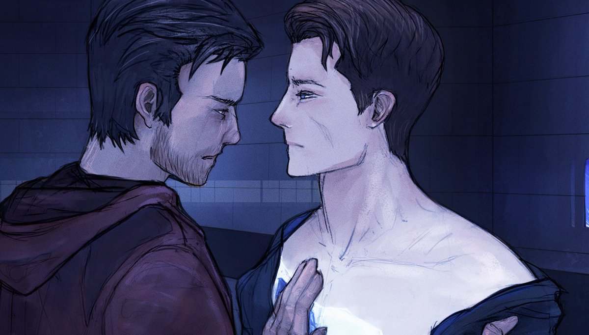 leetmorry's tweet image. One of my all-time favorite case fics, "Fuck pride" (painfully slow burn, I love it so, so much)
archiveofourown.org/works/15227520…

“I’ll be all right.” R’s voice is painfully soft as well, like Gavin’s the one that’s been injured

#DetroitBecomeHuman #GavinReed #RK900 #Reed900 #900Gavin