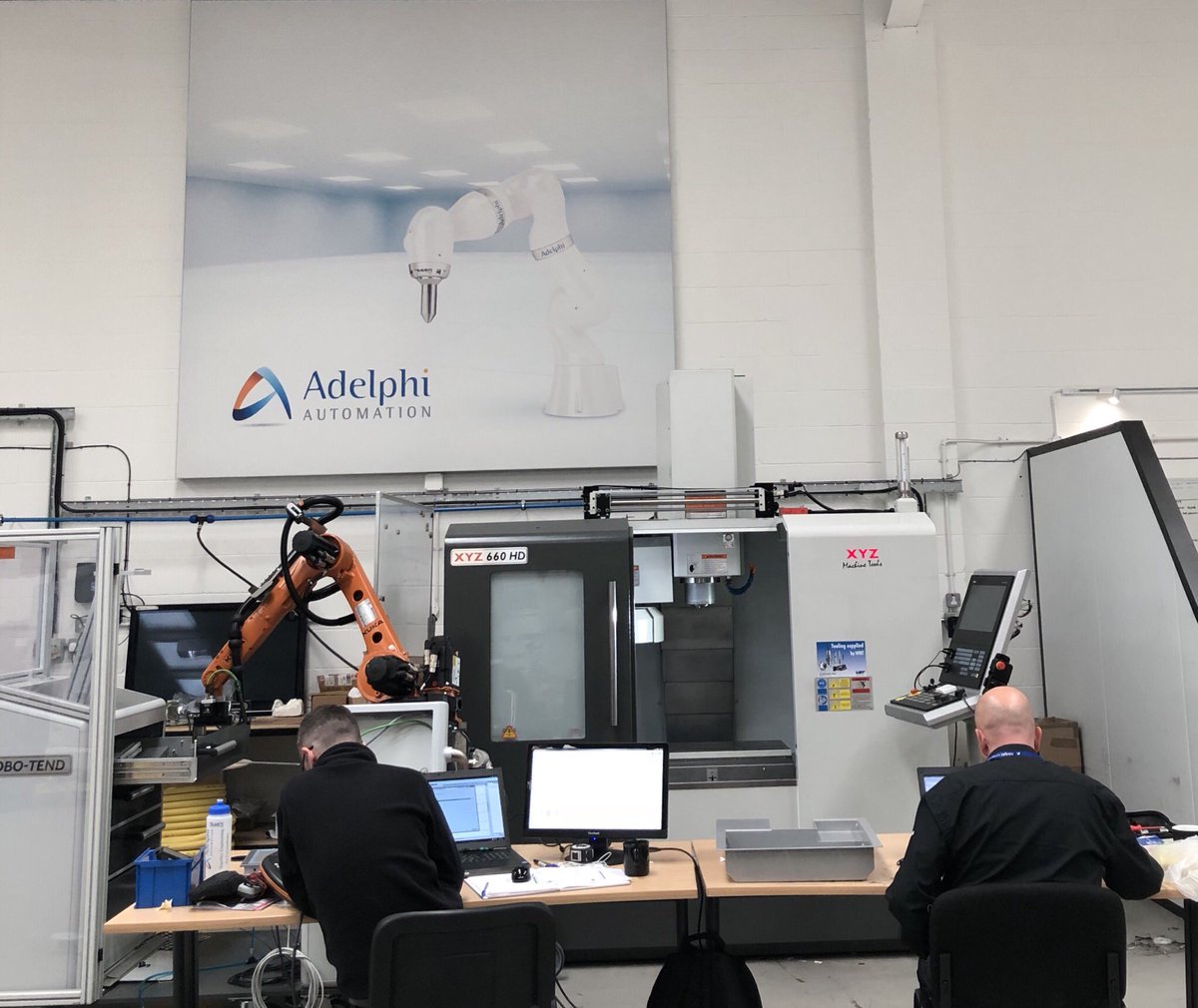Adelphi_Auto's tweet image. Working on an exciting project coming up at Adelphi Automation - keep your eyes out for new details in the coming months! 🤩 #adelphiautomation #automation #robotics #robotend #xyzmachinetools #productbasedsolution #kuka #kukarobotics #exciting #excitingproject #keepwatching