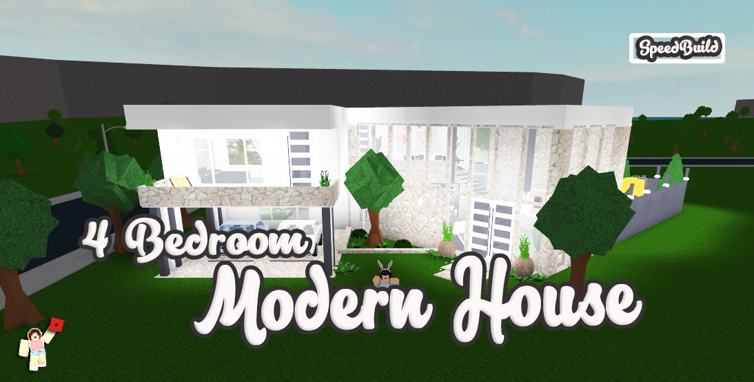 Angiepcaps On Twitter 7 Roblox Bloxburg Speedbuild 4bedroom Modern House Https T Co 2adryo6uha - roblox modern house hlxburg