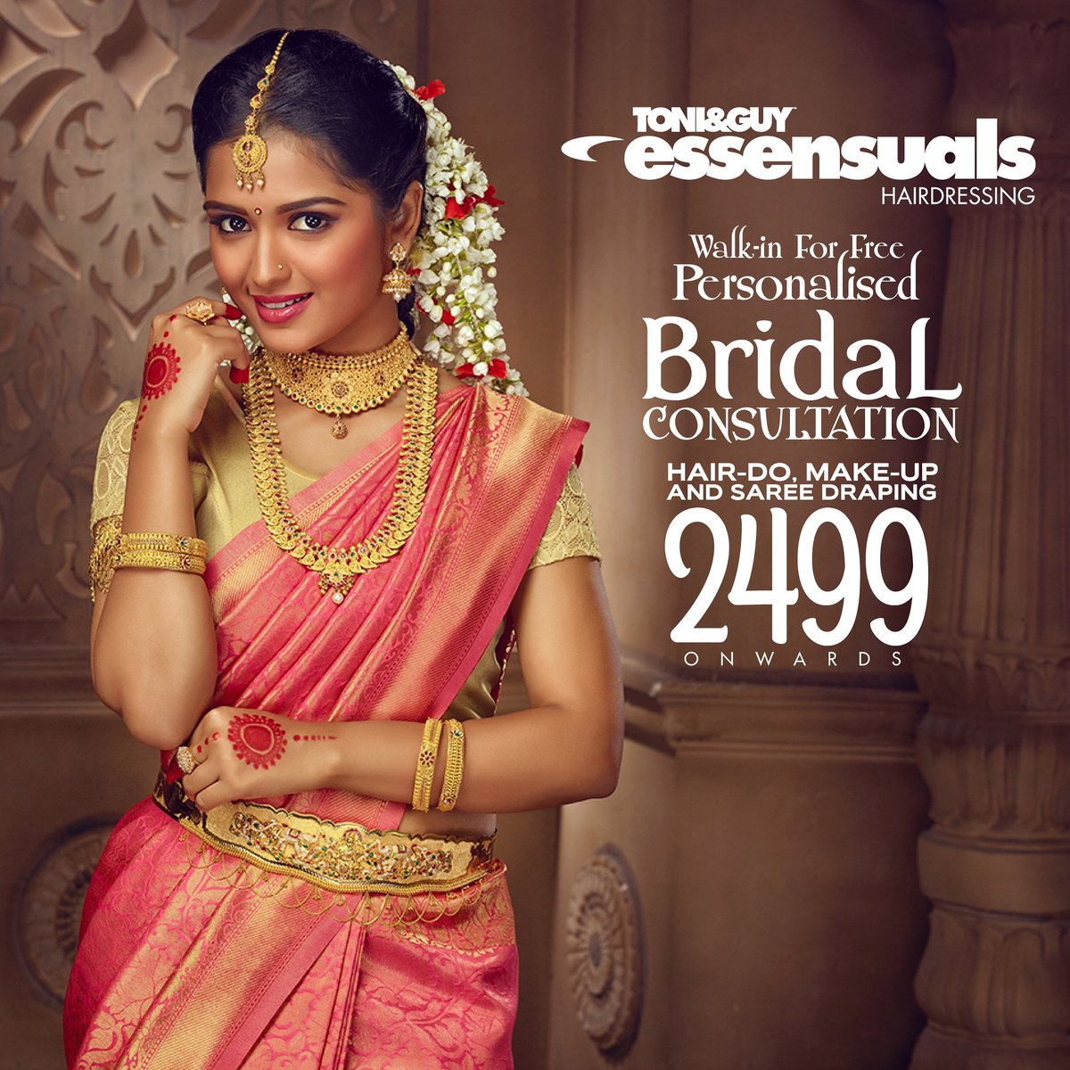 EssensualsIndia's tweet photo. Be Unique, walk-in for free Personalised Bridal Consultation at Essensuals by Toni&amp;Guy.

Exclusive Bridal Make-Over packages at Essensuals by Toni&amp;Guy.

#Essensuals #Bridal #Bride #MakeOver https://t.co/fCN54YUQJ4