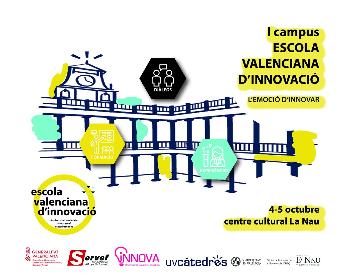 GVAlabora's tweet photo. 📌 Sabem que la #formació per a l’#ocupació és important per a millorar les teues possibilitats de trobar #treball. Des del #Servef i la @UV_EG, per mitjà de la @CatedraServefUV, treballem per a oferir-te formació actualitzada i de qualitat. #EVInnova2018 #innovació #NouServef https://t.co/qx5SECjKeR