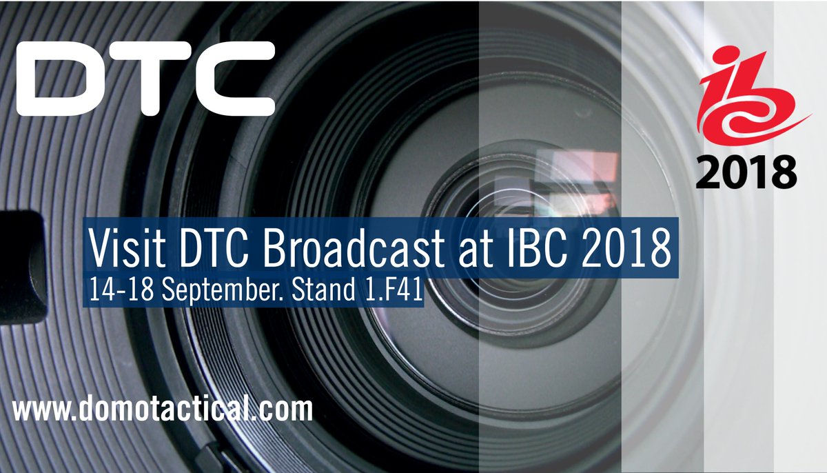 DomoBroadcast's tweet photo. Just days left till IBC 2018 where DTC Domo Broadcast will extend its AEON transmitter range for wireless 4K/UHD video by introducing AEON-CC on Stand 1.F41.

Read more here: https://t.co/CvIaxDw1re https://t.co/RIBQO0tu36