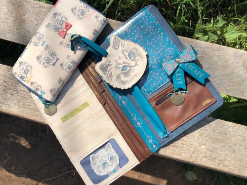 Travel in style next time you go away with items from our Disaster Designs collection – pictured here is the luggage tag, travel wallet and large purse that make any journey oh-so-glam…
