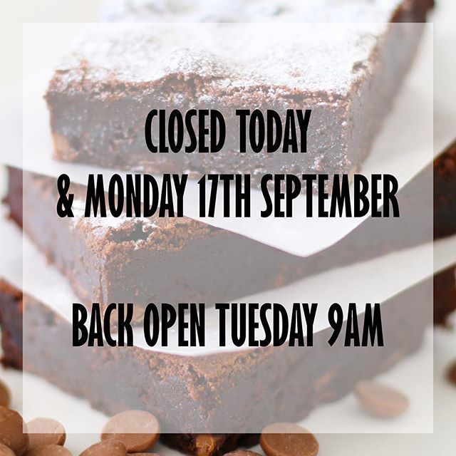 We’re closed all day today and then again next Monday (17th September).
We’re back tomorrow morning at 9am, see you there! ift.tt/2O6R5Lf