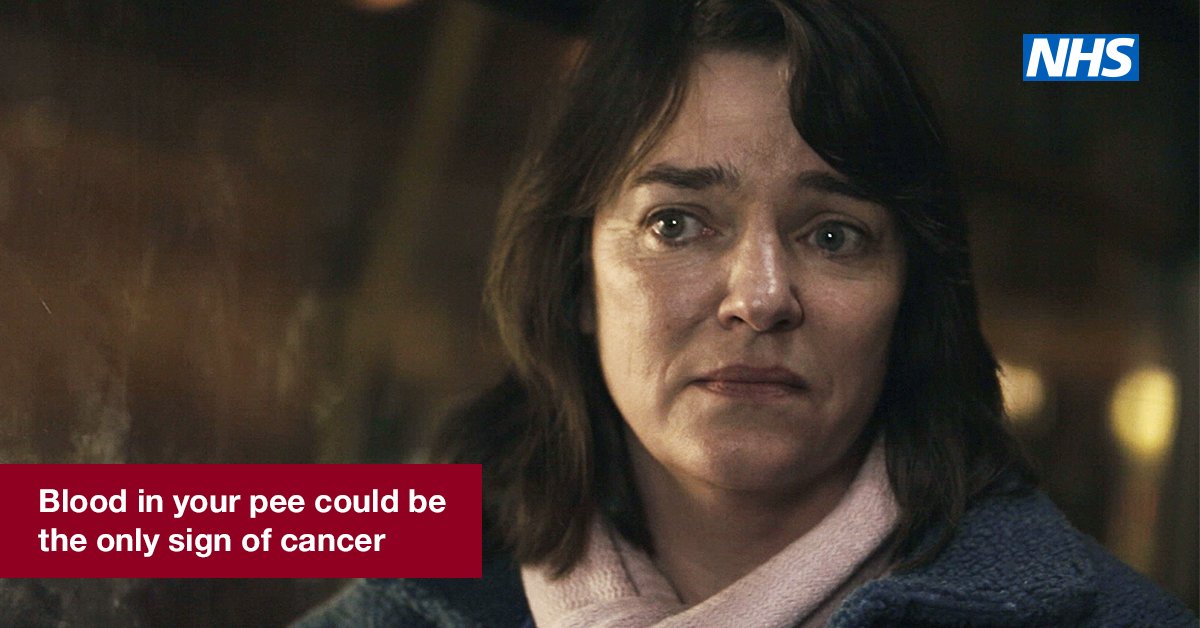 Blood in your pee – even just the once – could be the only sign of cancer. Don’t wait for other symptoms, tell your doctor.

#BeClearonCancer

For more info: nhs.uk/bip