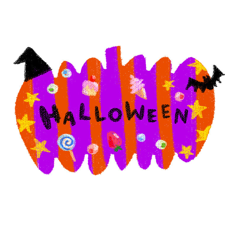 おえかきスマイル ゆゆゆ𓃶 ハロウィンの文字イラスト描いてみました T Co Czuvwu5ane ハロウィン Halloween イラスト