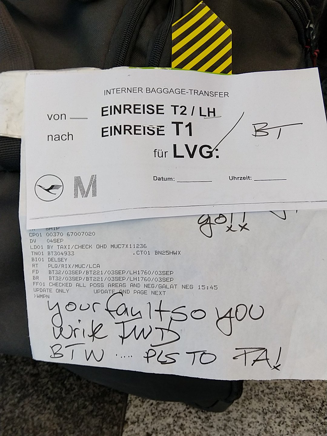 munich airport lost baggage