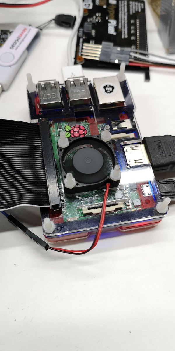 iamhodgy's tweet image. Custom #pibow heatsink top Fan @pimoroni 

I have a fan on the pi I use at work for a while, but I just designed myself a custom top layer to mount it to and then got it cut on one of our lasers