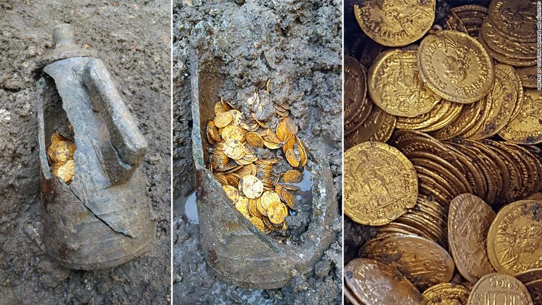 cnni's tweet photo. Hundreds of Roman gold coins found in basement of old theater https://t.co/KQBWLFittW via @CNNStyle https://t.co/V3tTIPtEdG