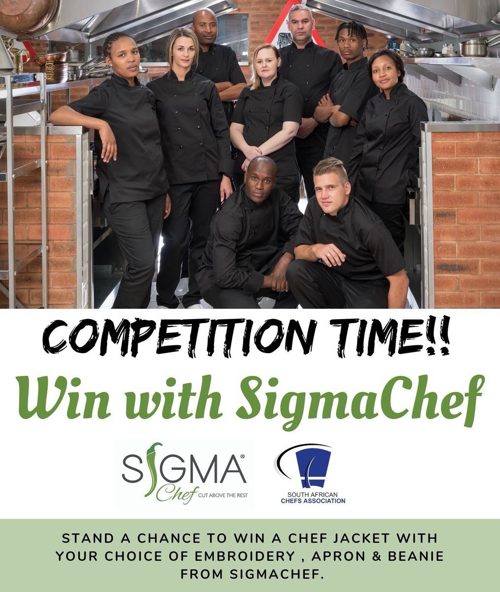 sa_chefs's tweet photo. Competition Time!! 🎁
All you have to do is:
1. Repost the attached image.
2. Tag/Mention 3 friends and ( @sachefs and @SigmaChef )
3. Use these two hashtags #SigmaChef #SAChefs
Closing date: Thursday, 13 September 2018
Winners will be announced on Friday, 14 September 2018 https://t.co/Erq9TPKrCS