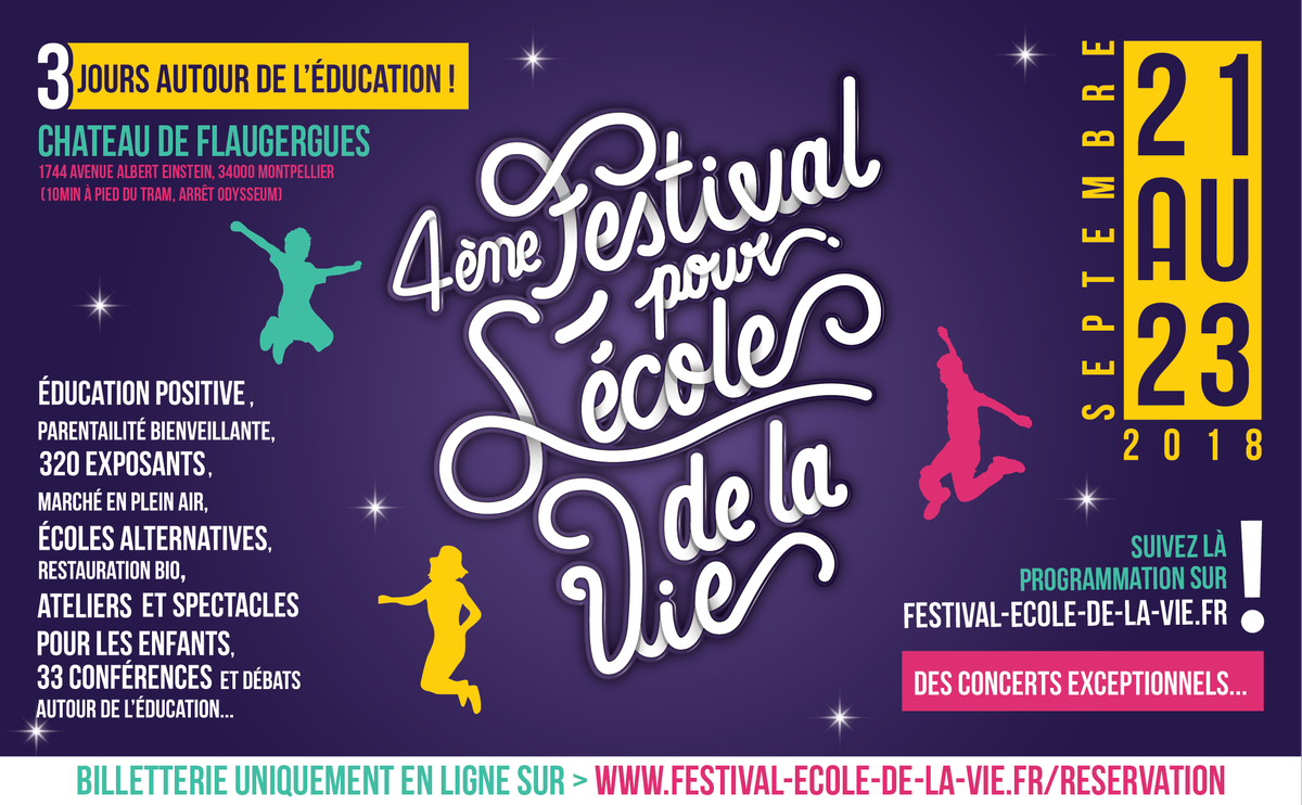 Reussite34's tweet photo. Du 21 au 23/09, retrouvez-nous pour la 4ème édition du Festival pour l'Ecole de la Vie @Neobienetre #montpellier #chateaudeflaugergues #ecole #education https://t.co/DoB9fWiiPN