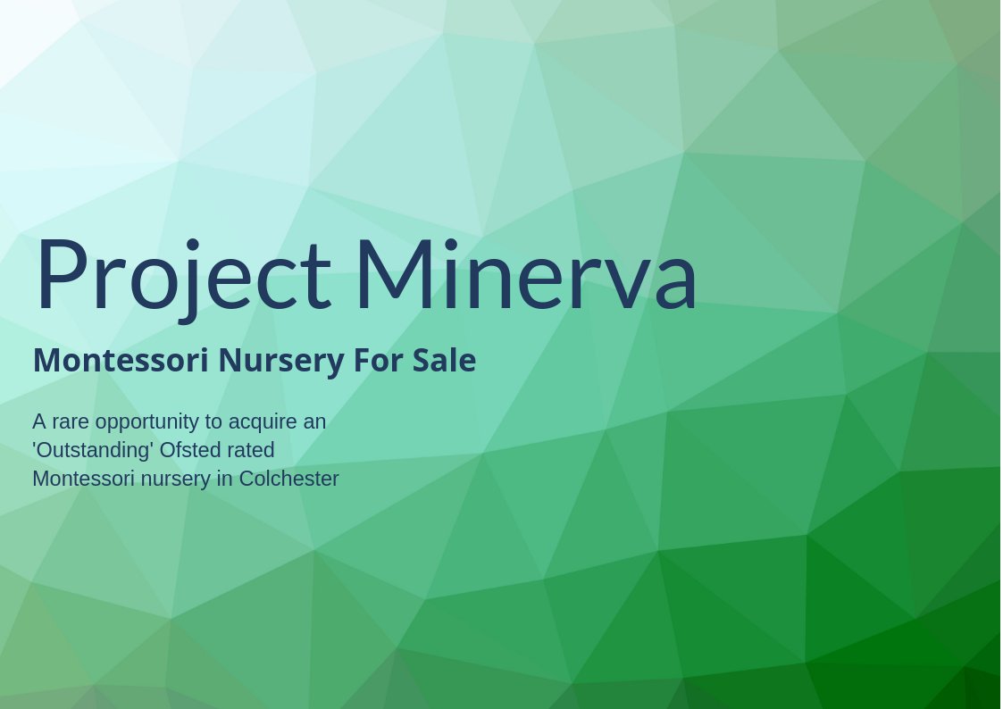 Rare opportunity to acquire 'Outstanding' Montessori nursery - mailchi.mp/d528d2eebdf1/r…