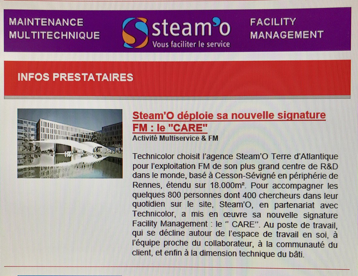ColsonLafon's tweet photo. Steam’O déploie sa nouvelle signature FM : le ´´ CARE ´´ https://t.co/dh3sz5bLBe