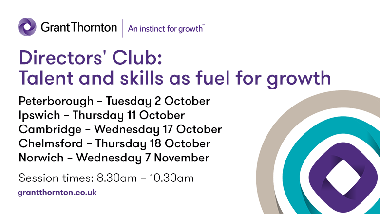 The success of a business is dependent upon its people.  #Talent &amp; #Skills as fuel
for #Growth is the topic for our next series of #DirectorsClubs. Email directorsclub@uk.gt.com to register your interest <a href="/GrantThorntonUK/">Grant Thornton UK</a> <a href="/PureExecRecruit/">Pure Executive</a> @GreenwoodsGRM ow.ly/AjdU30lFQ9o