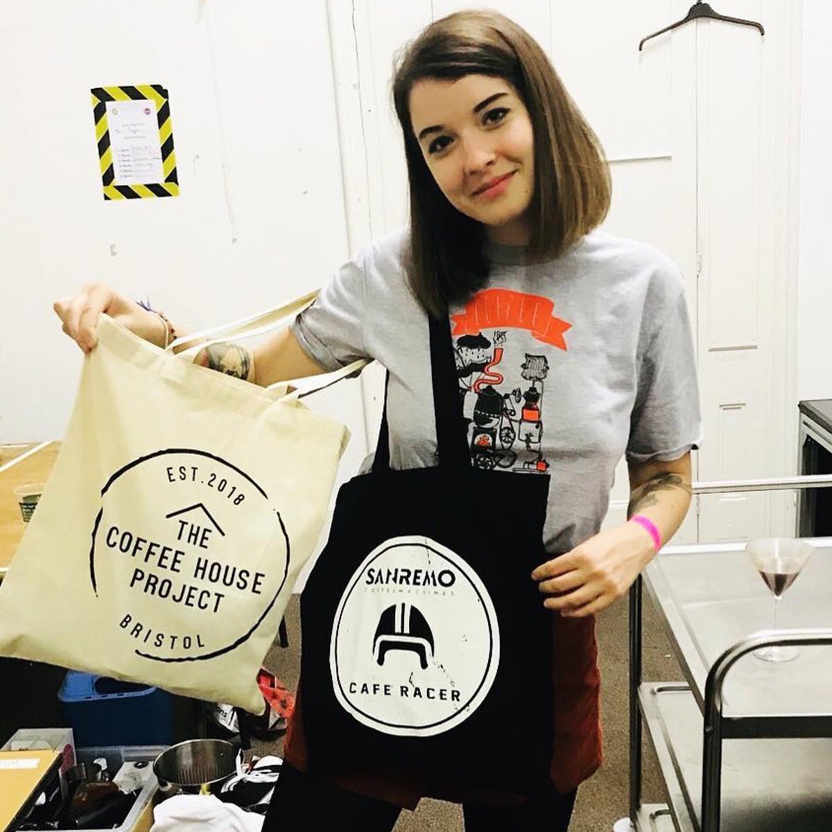 Sanremouk's tweet photo. Because everyone loves a tote bag full of goodies! Huge well done again to all the competitors at the #UKCoffeeinGoodSpiritsChampionships2019 #instaRepost @esztertoth93
• • •
#coffeedaily #UKCIGS #ukcigs2019 #coffeeingoodspirits #womenincoffee #scauk #repost https://t.co/cxxeXMhgzA