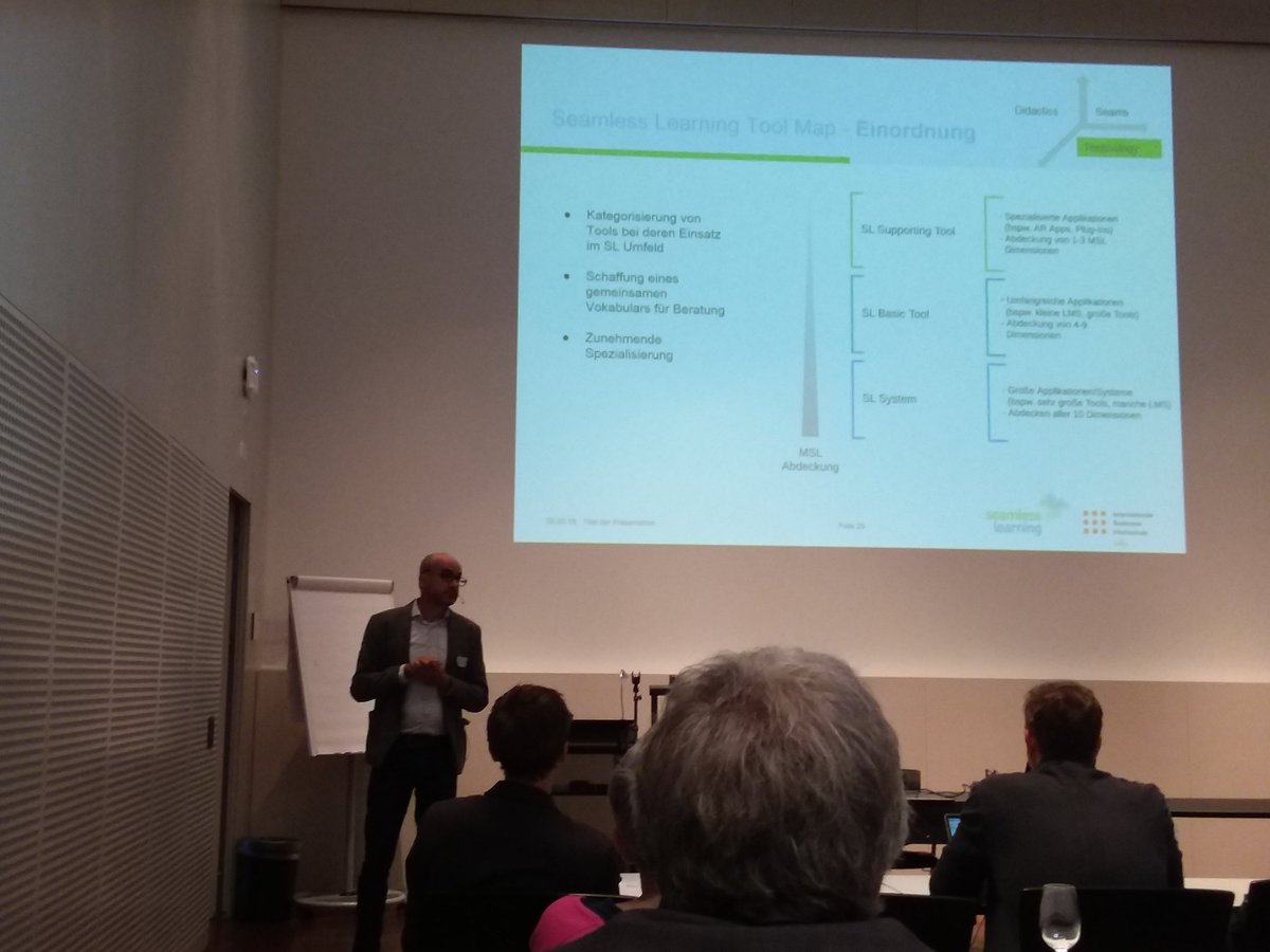 Ralf Schimkat und sein Team von der @HTWG klassifizieren in der #seamlessLearning Toolmap eine Vielzahl elektronischer Tools, die sich für Seamless Learning Projekte eignen und erleichtern somit die Auswahl. pic.x.com/gZqmxN1M4l