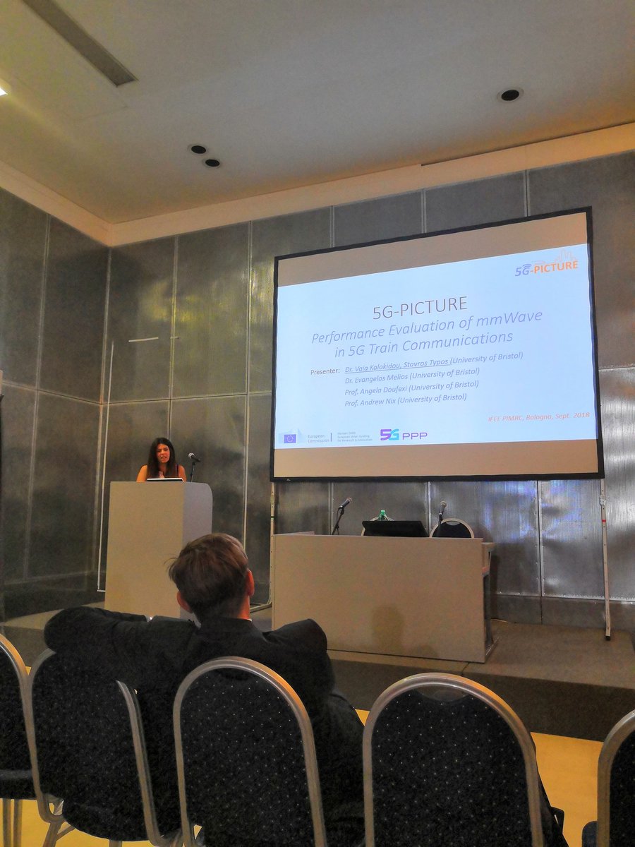 Presenting at the IEEE PIMRC conference our research on 5G mmWave train communications for 5G-PICTURE.