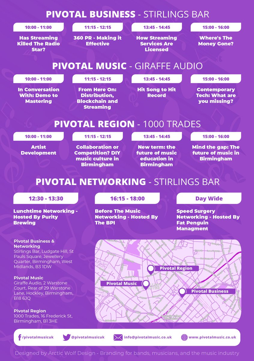 PRSforMusic's tweet photo. On Friday we’re delighted to be in Birmingham at @pivotalmusicuk. 

A full day of panel discussions, networking, trade stands &amp; live showcases. If you're attending, do come chat to us at one of the speed surgeries on offer. 

For more information see > https://t.co/c9Pj5YvfoJ https://t.co/eYg0s4Z0er
