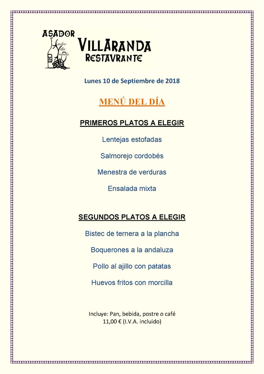 VillarandaAsado's tweet photo. Cualquier día es bueno para comer un menú que no te dejara indiferente, hoy por ejemplo, prueba y come como en casa en @VillarandaAsado   #gastronomia variada en #Alcorcón desde #restaurante #Villaranda https://t.co/EPkKnBKLI6