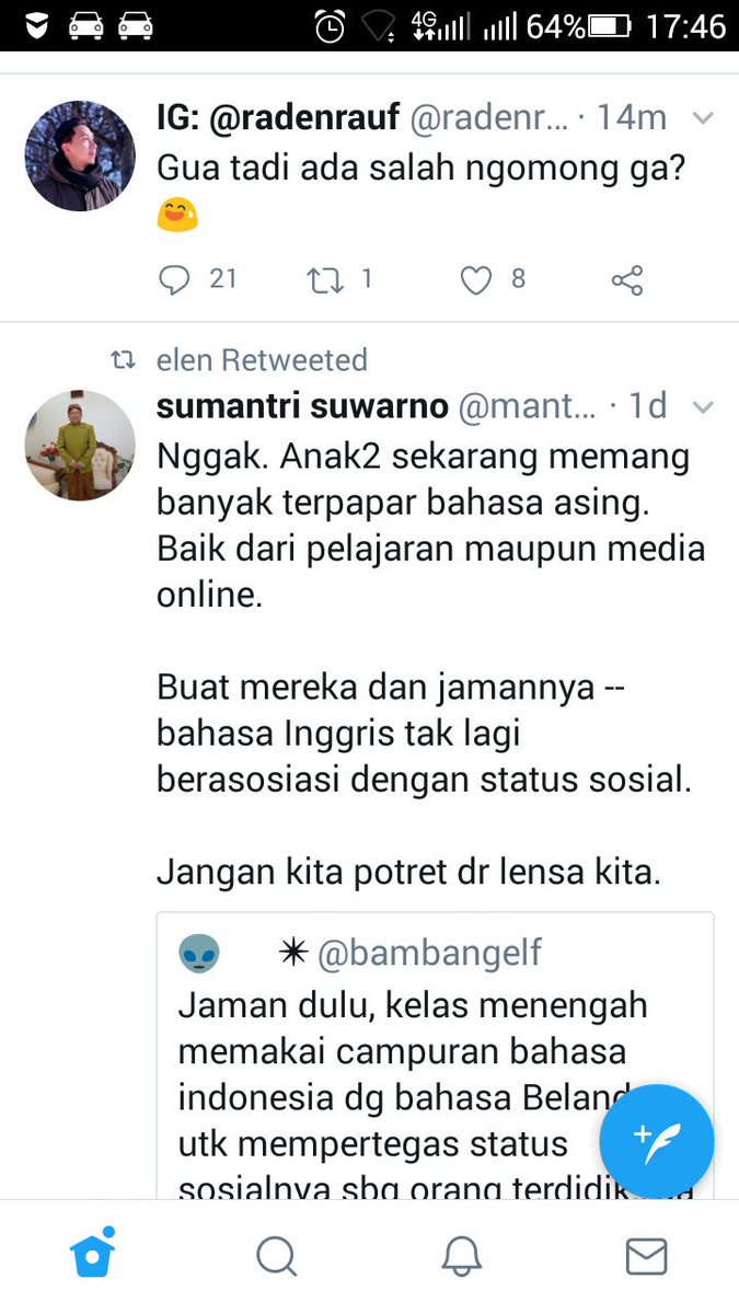 IG Radenraufs Tweet Gua Tadi Ada Salah Ngomong Ga On