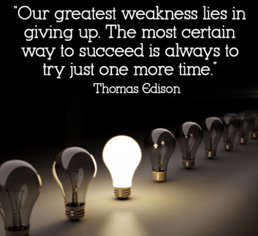 teamgalileeqma's tweet photo. Today's #MotivationMonday quote comes from Thomas Edison💡
Today we want to remind all #Galileans to never give up and keep on going - we believe in you!! @QMAOfficial #community https://t.co/LdYlcKAStj