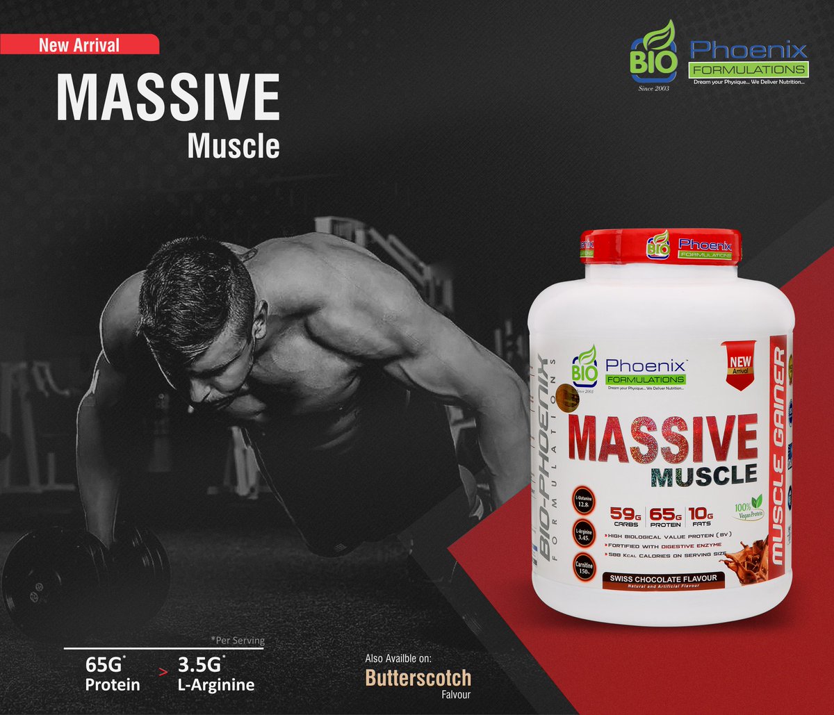 biophoenixindia's tweet photo. Don't Wish For a Good Muscle, Work For It. #IBBF #Biophoenix #protein #supplement #powder #shakes #Muscle #gainer #online #Gym #fitness #workout #bodybuilding #health #massivemuscle #LeadingTheWhey #ziddihoonmain #BCAA #bestasianhealthcarebrand #WeightLifting https://t.co/hX1CAb82rZ