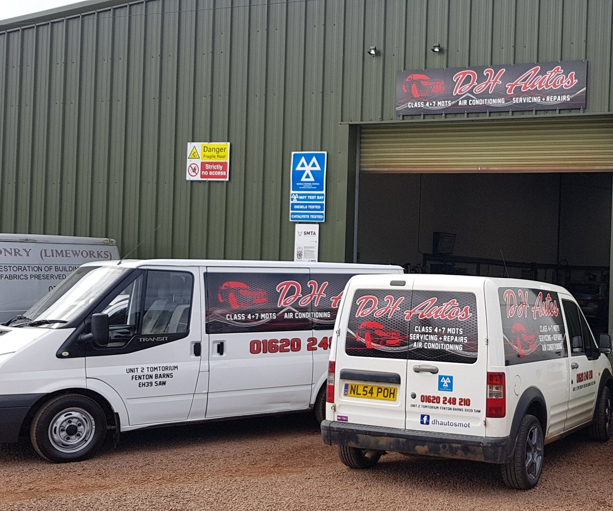 New sign and vehicle graphics designed and installed for dh autos in Fenton barns #signage #vehiclegraphics #installation