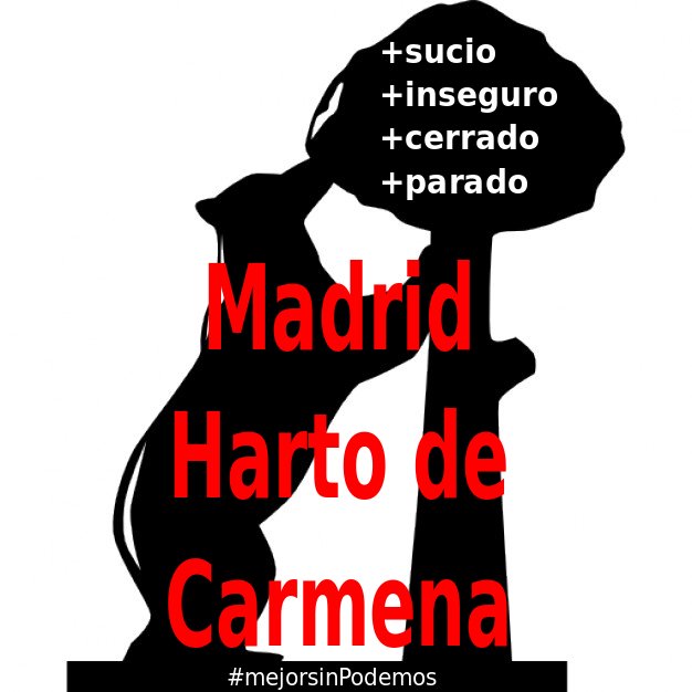 ClarMonzon's tweet photo. @patria_espana @VerdaderaIzqda #GraciasManuela Inutil, sectaria e inepta. El balance de Carmena es un Madrid sucio, parado,narcopisos, apoyo a terroristas y separatistas y enchufar a sus amiguetes con nuestros impuestos. Ni ganó, ni ganará las elecciones. El comunismo ha muerto pero quedan sus parásitos. https://t.co/gPQXhuRnfr