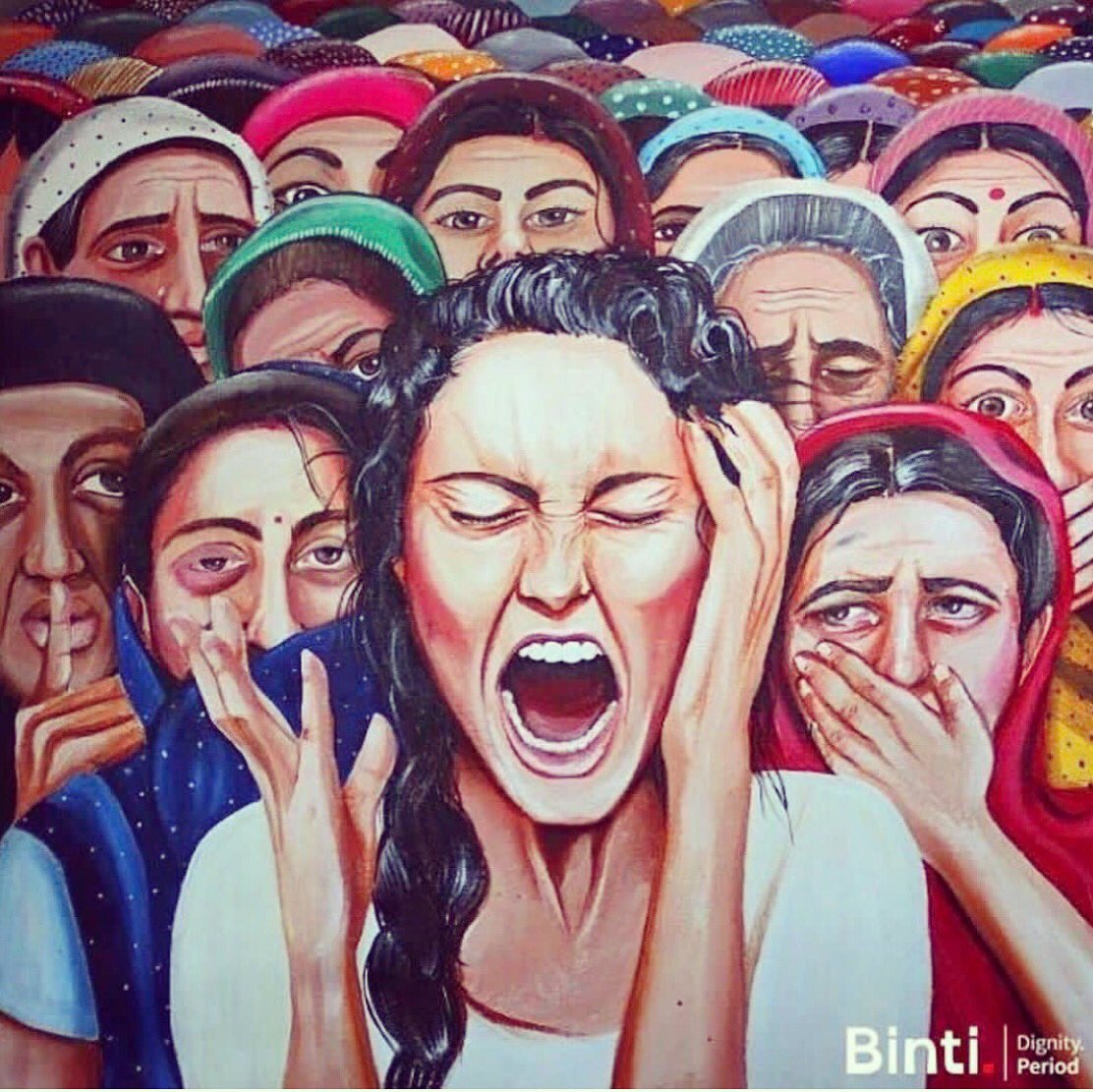 The <a href="/samaritans/">Samaritans</a> started when a girl aged 14 had her first period. (Menarche) She believes she was dying &amp; took her own life Check in on your loved ones. 
#worldsuicidepreventionday 
Every girl deserves dignity, period. 
#SmashShame #MenstruationMatters #period 

Art <a href="/RehalKully/">Kully Rehal</a>