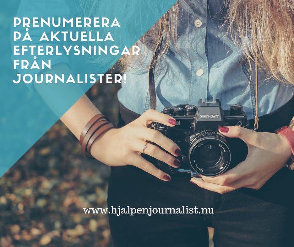 Hjalpenjourn's tweet photo. Har du sett de senaste efterlysningarna på Hjälp en journalist? 
Kolla in https://t.co/UvtwztM9Ra

Varmt välkommen! https://t.co/sD7JBHfmR9