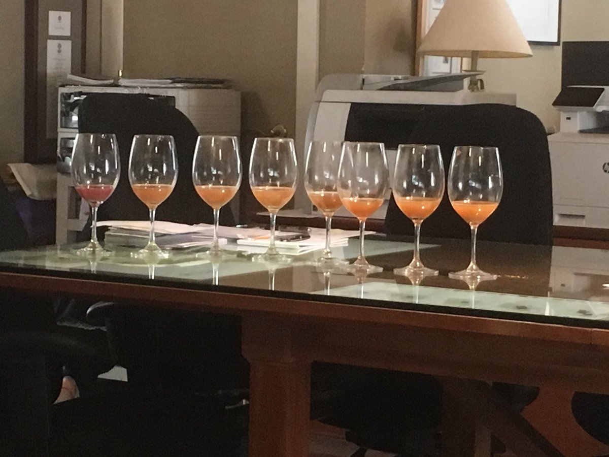 Tasting through the Cab Franc, Cab Sauv and Syrah from Howell Mtn, about 2 weeks or so left before the levels are just right!