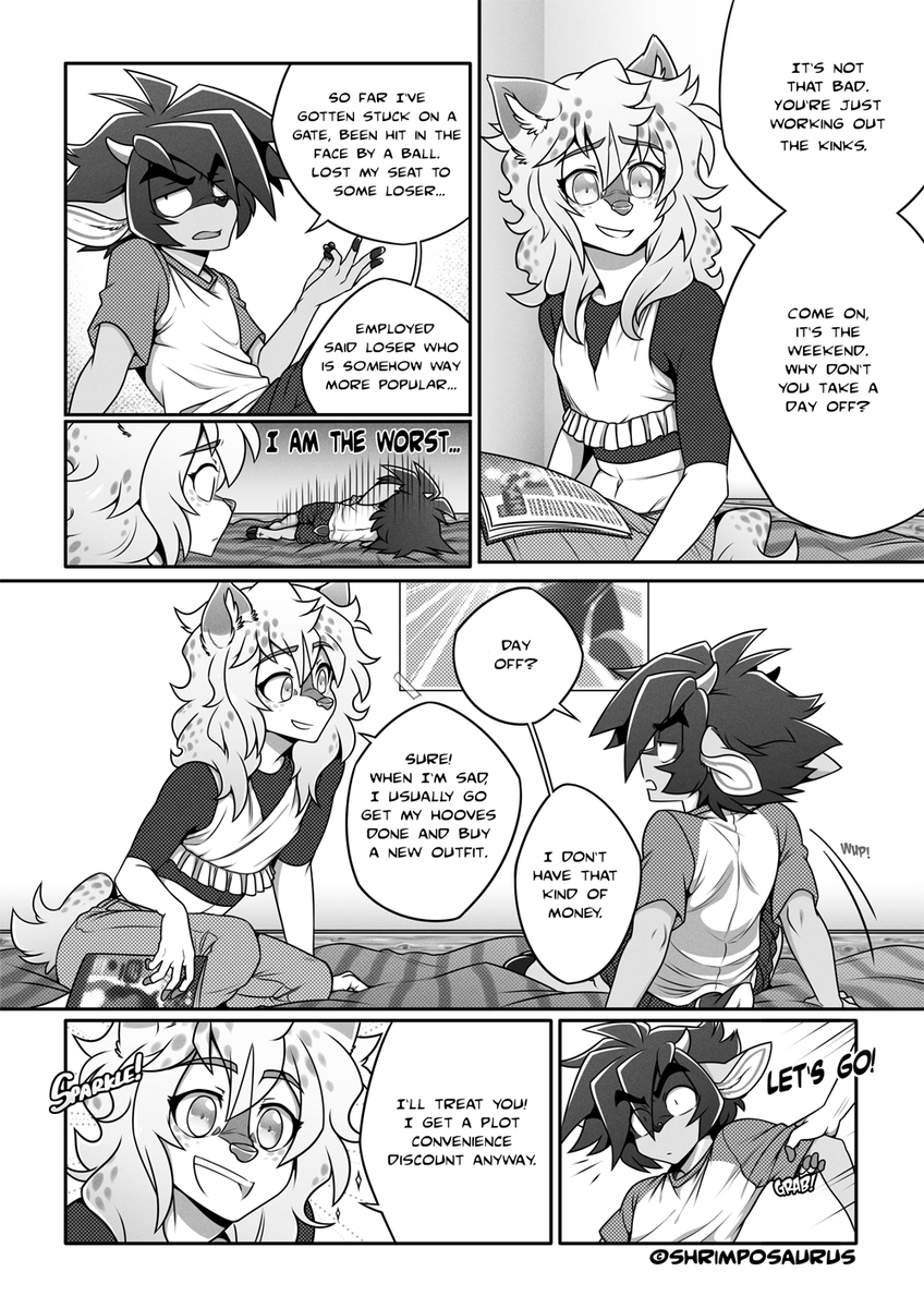 New pages, featuring relatable Rik whenever someone asks about my comic. Complete disaster. #rikdik #rikdikcomic #anthro #comic #deer