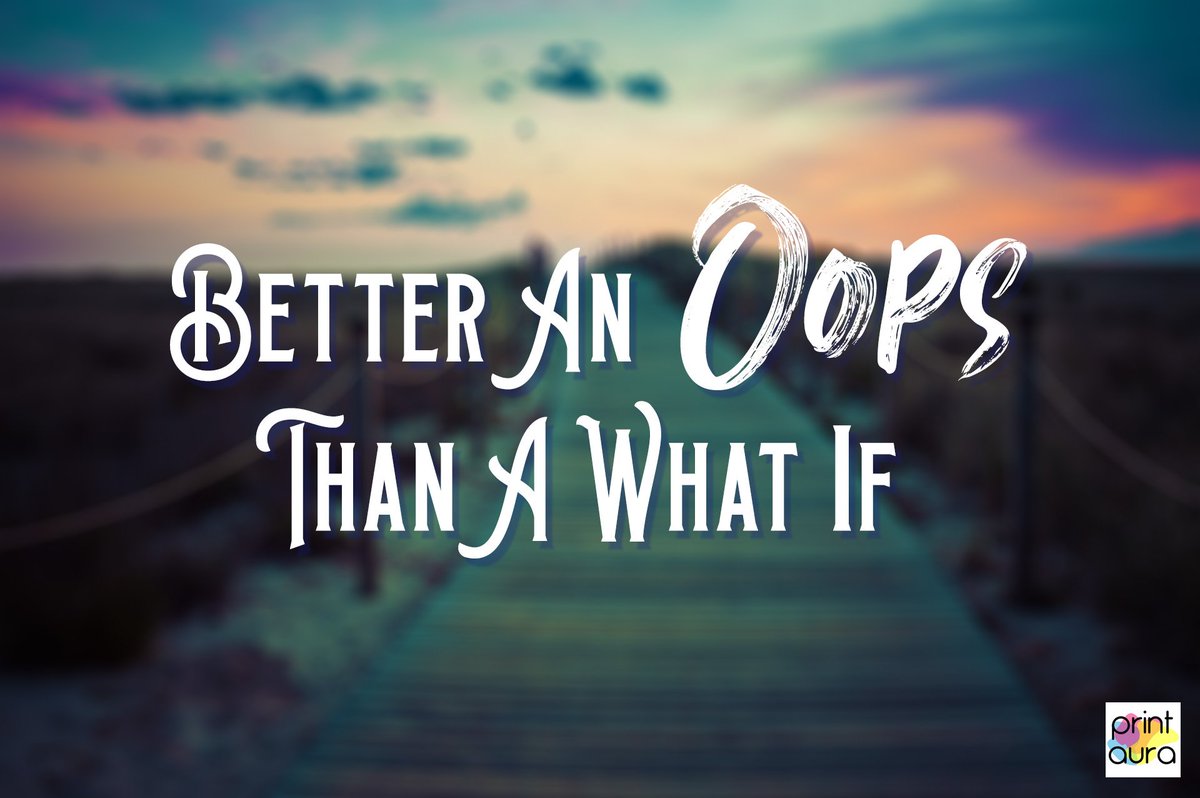 printaura's tweet image. It's better to try, make mistakes, and learn, than it is to wonder what  if. If you want to sell your designs online, check us out. Print Aura  can help eliminate the "oops" when it comes to printing and shipping  your items: printaura.com