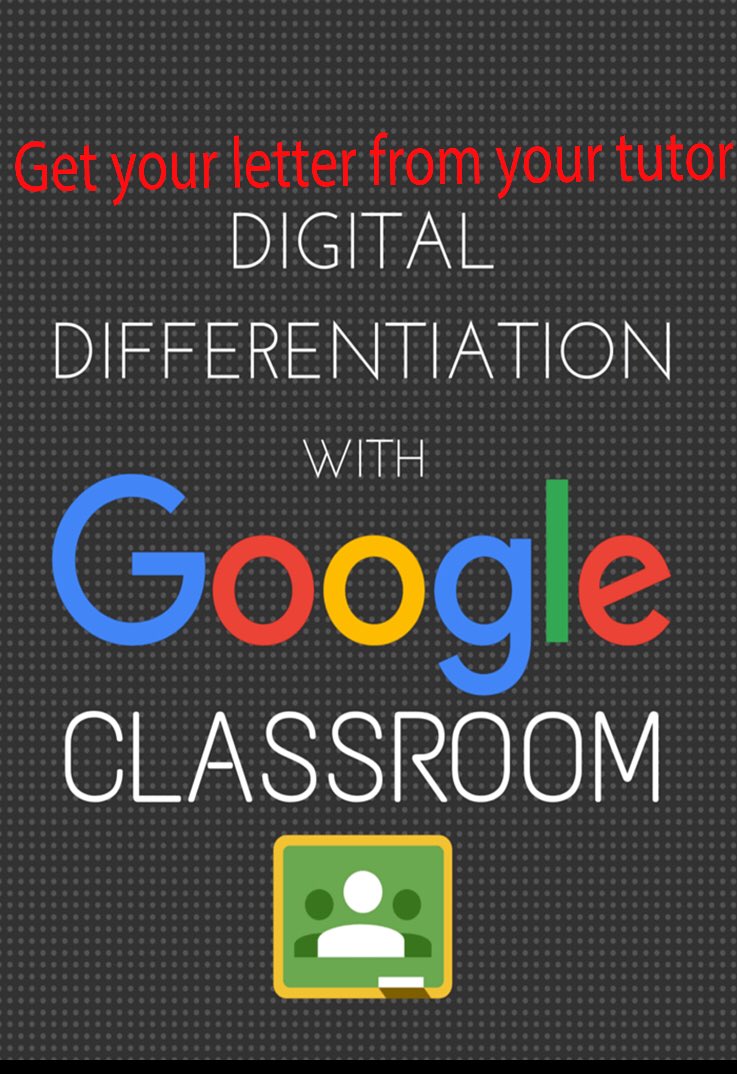 Google Classroom - letters will go home tomorrow. Parents must provide consent for students’ accounts to be created!