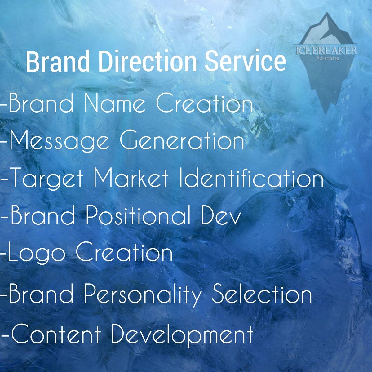 IcebreakerAds's tweet image. So here&apos;s what our Brand Direction Service entails,you may need one or all! can&apos;t really know till we meet with you 🤝😉.......So let&apos;s help point your Brand in the right direction➡️
#branddirection #messagedevelopment  #brandpositioning 
#ifbrandscouldtalk #letssayitforyou