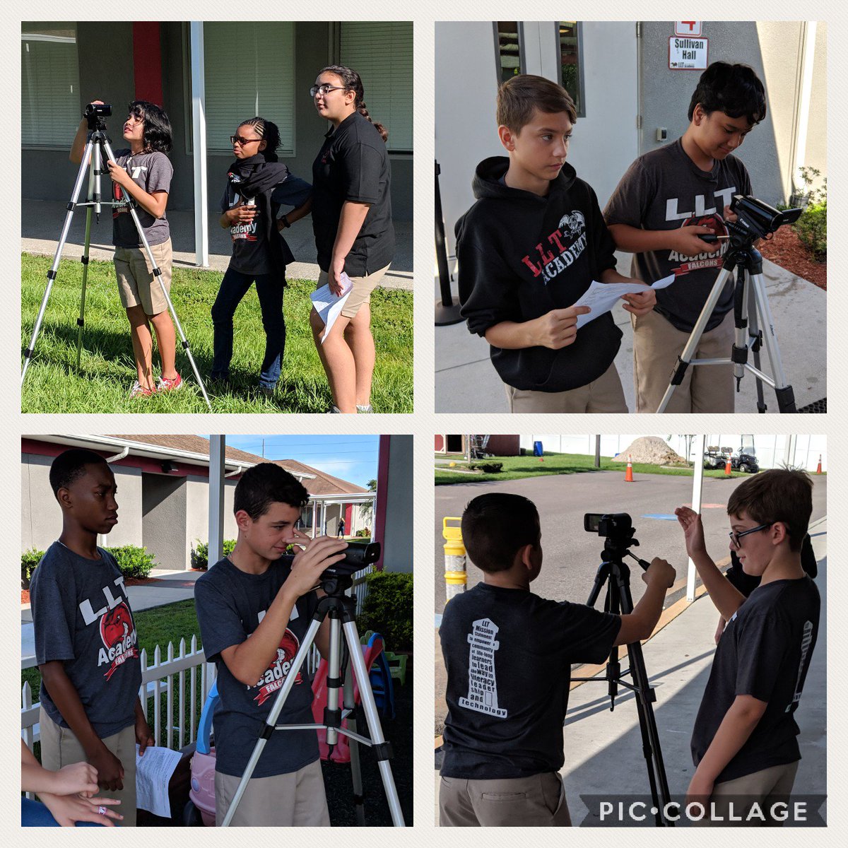 hockeytim30's tweet image. @LLTAcademy TV Production students using cameras and tripods. Students are recording some basic shots and camera angles used in film and news. #tv #lltelectives #Video