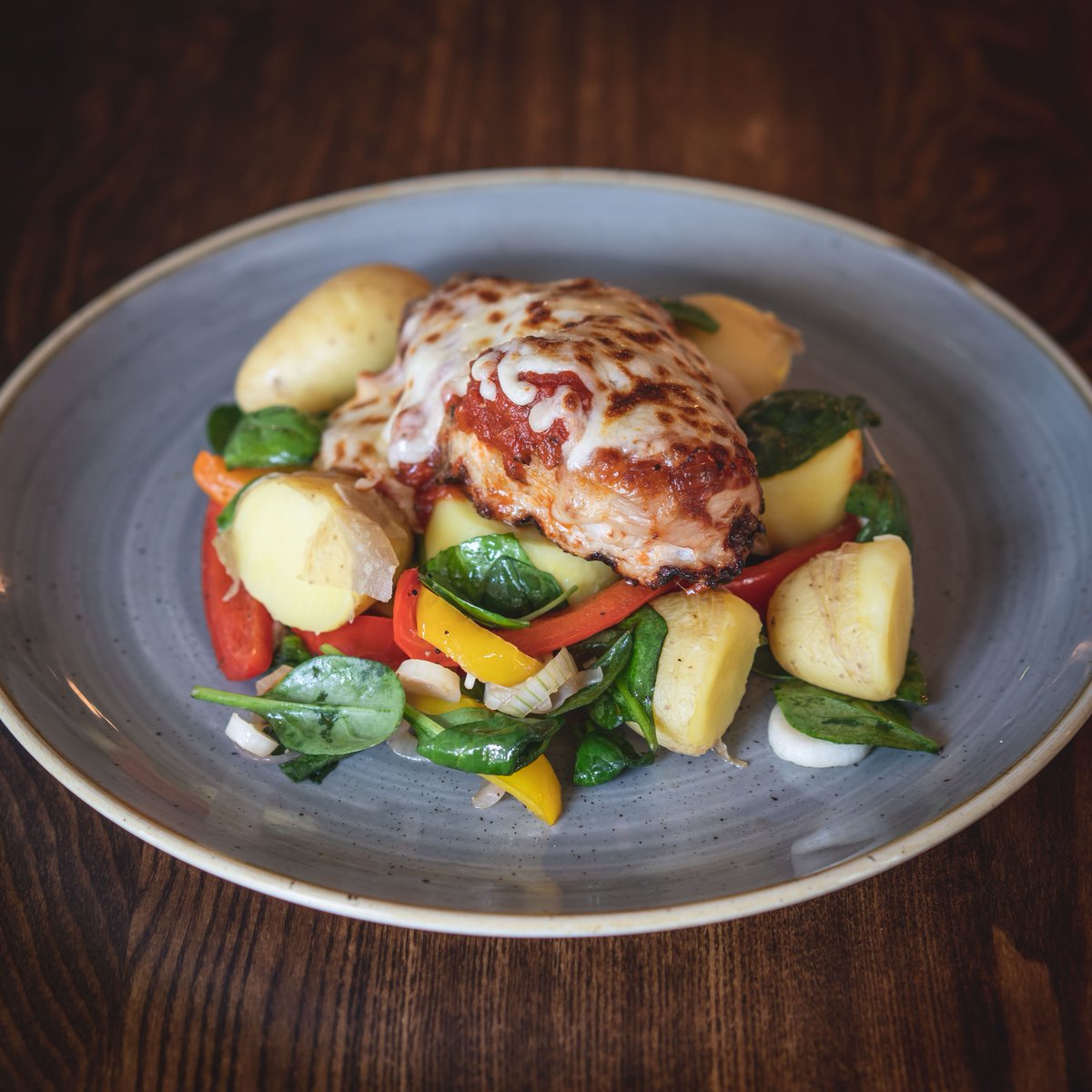 This week's food spotlight is our amazing Italian Chicken! New on our menu <3 Have you tried it yet? If not, today is the day to try new things with our 50% off Monday deal! #foodie #food #chicken #italian #potatoes #jum #good #goodfood #slugandlettuce #Mondaydeals