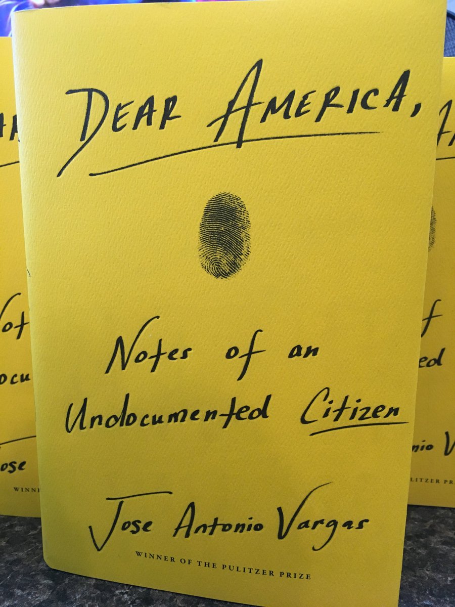 UNL_Define's tweet photo. Today we received @joseiswriting "Dear America" book. We're very excited to read it and start a conversation using the book! We wish you the best on your book tour! Thank you once again. #WhyImHere @DAChapters https://t.co/7ZYkvD6fDy