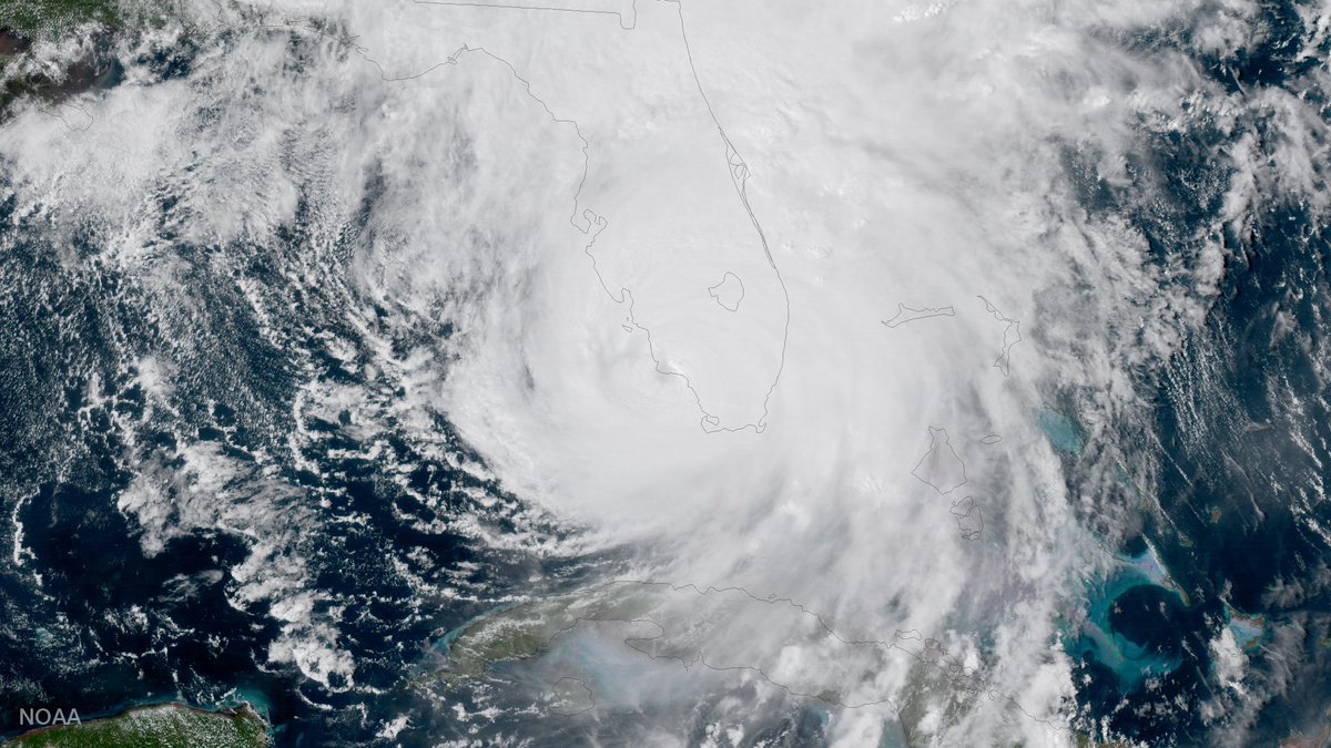Visible satellite imagery shows Hurricane Irma making landfall in Southwest Florida on September 10, 2017.