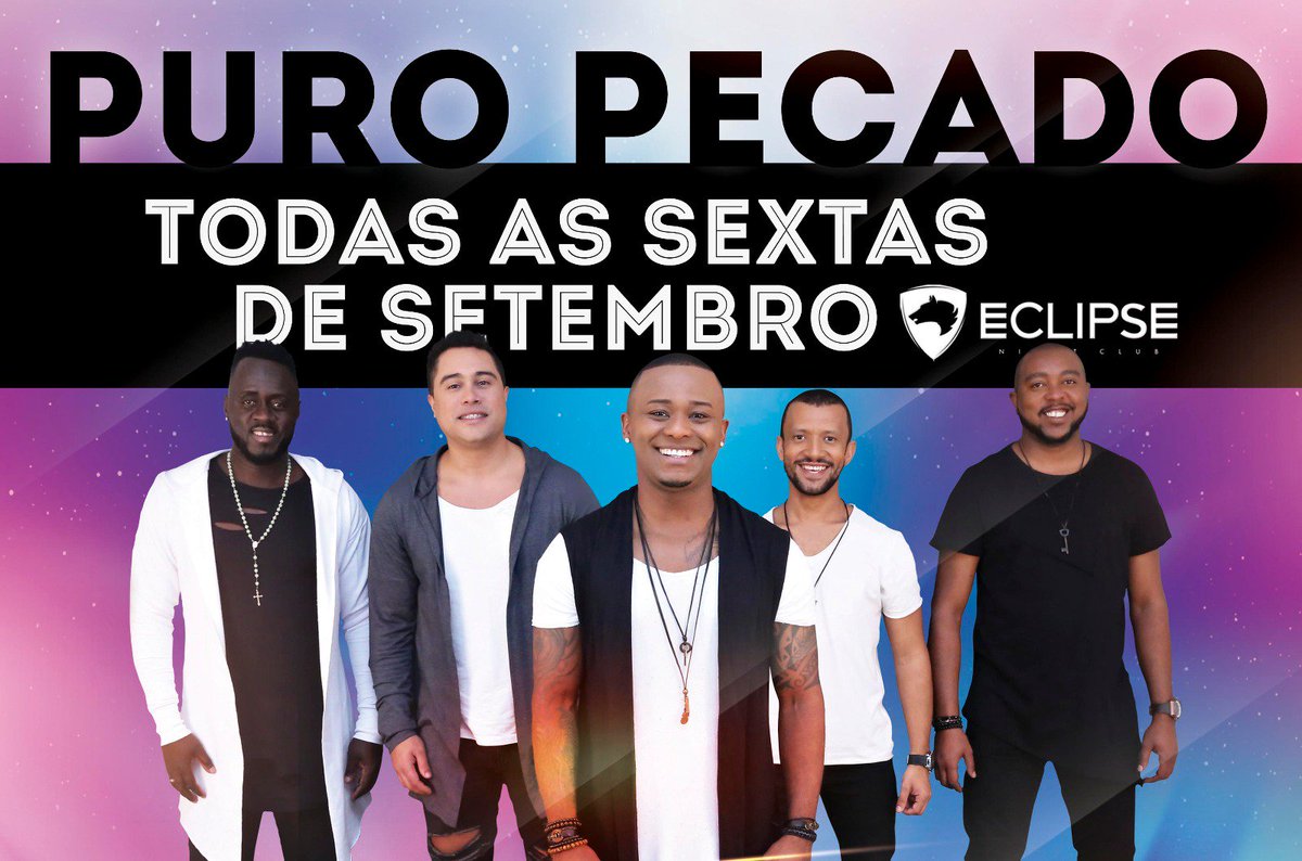 boateeclipse's tweet photo. Sexta feira tem Puro @GrupoPuroPecado na @boateeclipse !! Bora bebemorarrr!!!

Sexta - 14/09
A partir das 22h
Mulheres: R$10
Homens: R$20 https://t.co/almbs8qxhy