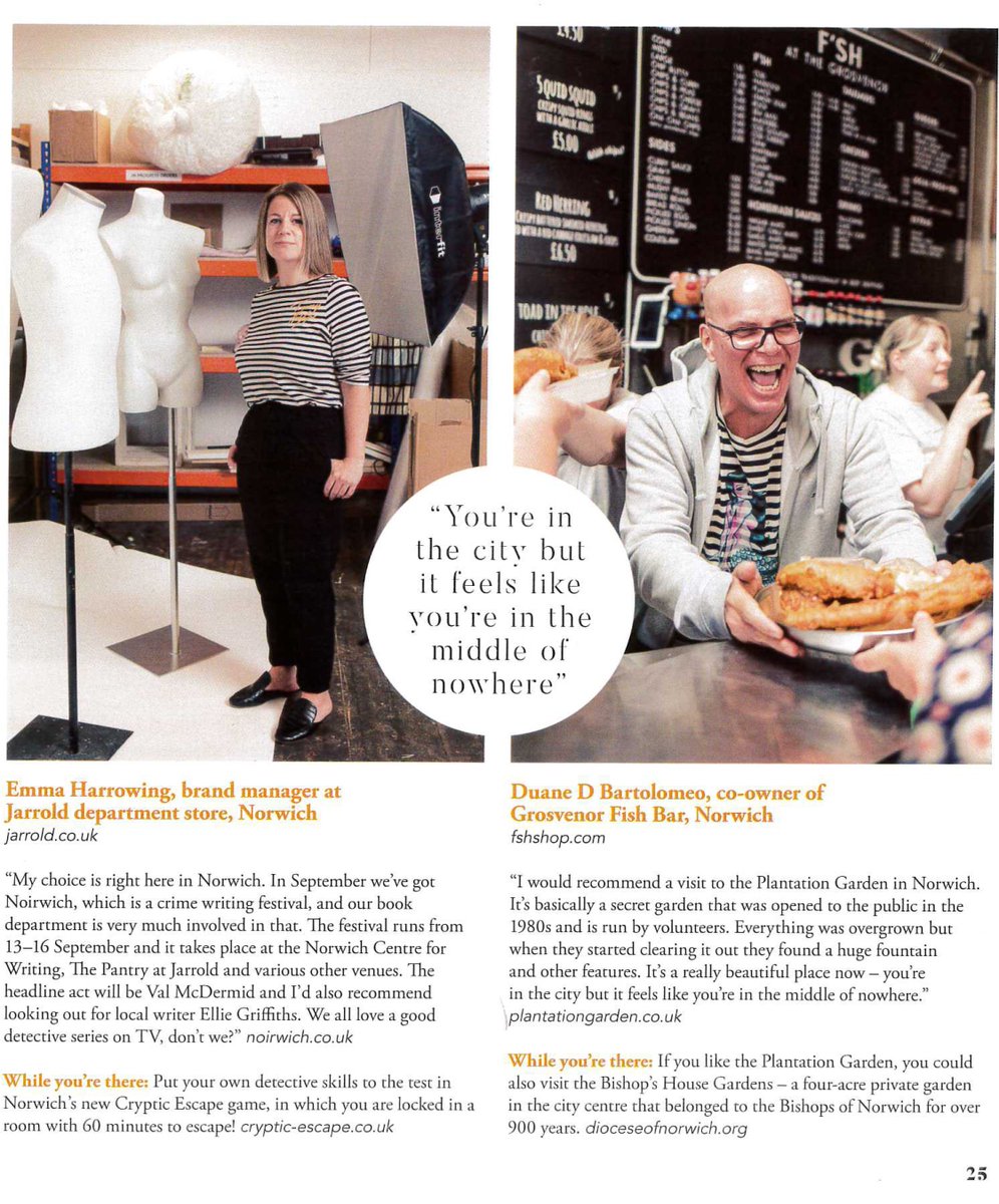 Great to see that we are in good company in the autumn issue of <a href="/GreaterAngliaPR/">Greater Anglia News</a> with the fabulous Duane from @NorwichChippy - oh and don't forget that <a href="/NOIRwichFest/">Noirwich Crime Writing Network</a> launches this Thursday! #Norwich #InThePress