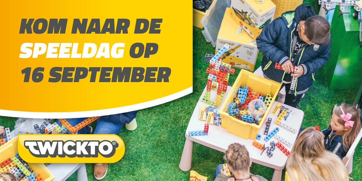 Twickto's tweet photo. Kom naar Speeldag NL op zondag 16 september 2018! Bekijk het programma op: https://t.co/ty2hkjvKWc #speeldag @speelgoedvanhetjaar #speeldaghoorn https://t.co/qU6dnEcjod