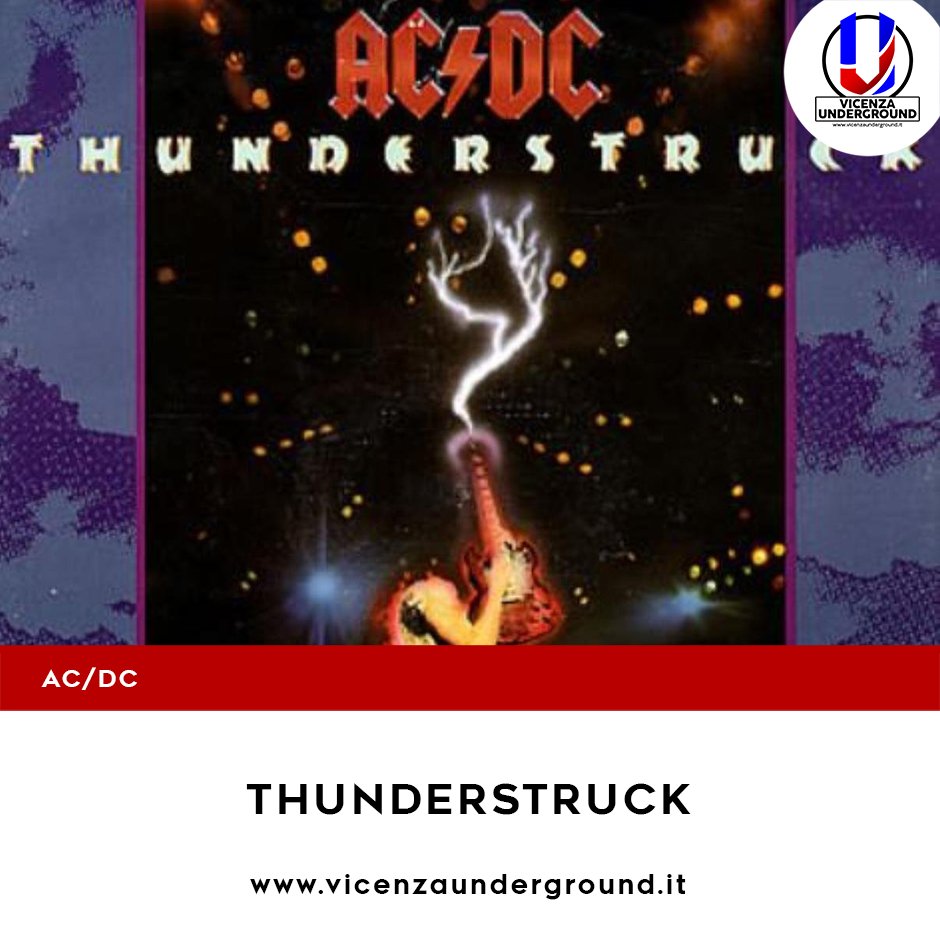 ViUnd's tweet photo. #VicenzaUnderground #AccaddeOggi 🎸Il 10 settembre 1990 usciva il singolo #Thunderstruck degli #ACDC! https://t.co/rUfzG0stz7
