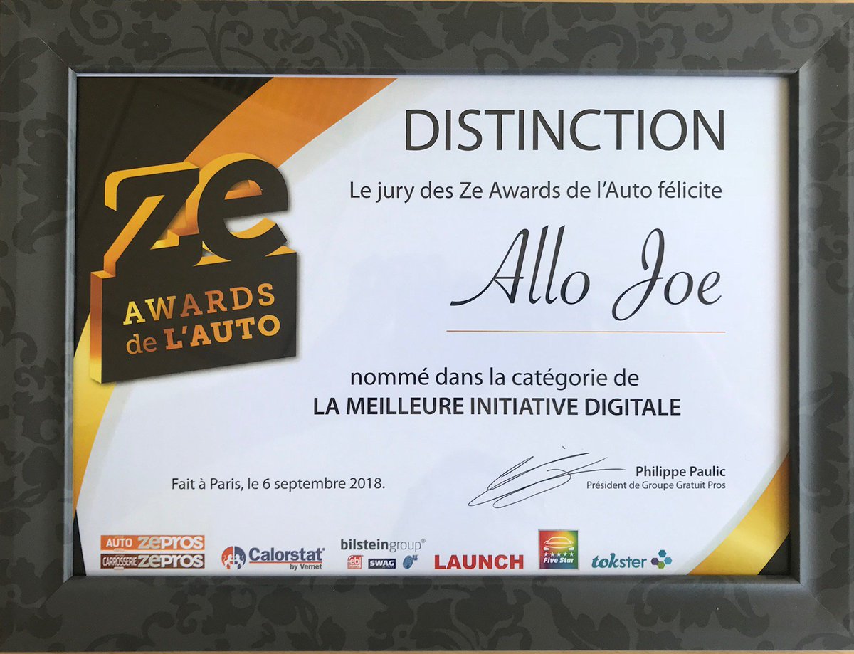 On a été nominé par les professionnels du secteur comme une des meilleurs initiatives digitales de l'année. Pride 💪. Merci aux équipes de <a href="/Zepros_auto/">Zepros-auto</a> #zeawards