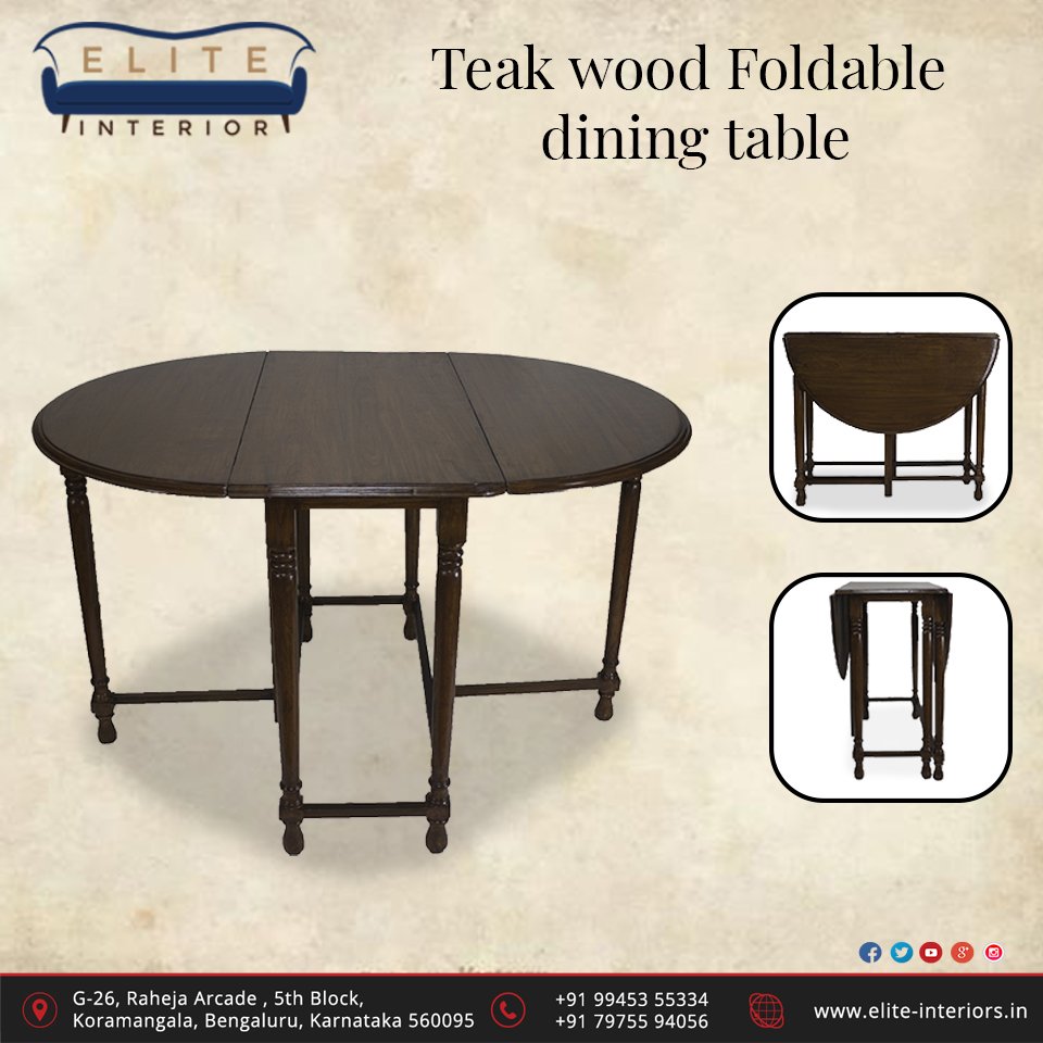 Elite Interiors On Twitter Buy Teak Wood Foldable Dining Table
