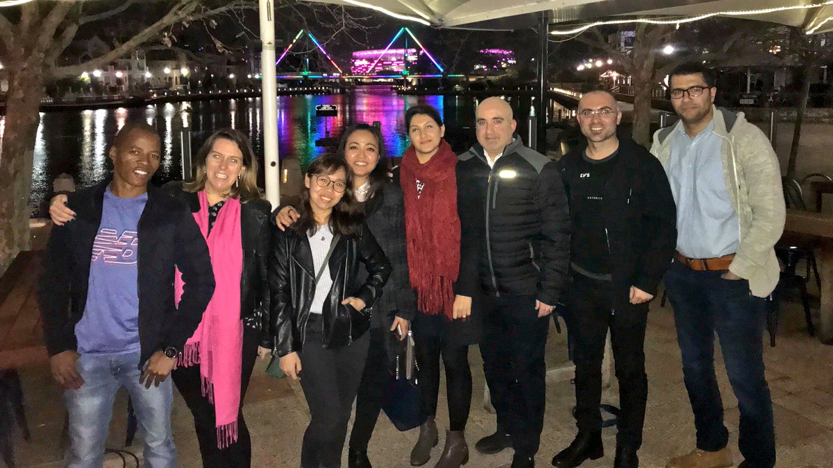 Meganaam's tweet photo. Dinner in East Perth. We are an interesting bunch from all around the globe πππ We didnβt pick Perth, Perth picked us!! #LiveWorkPlayStudyPerth βοΈπ #internationaleducation @StudyPerth #justanotherdayinWA https://t.co/rFzS2XIFQX