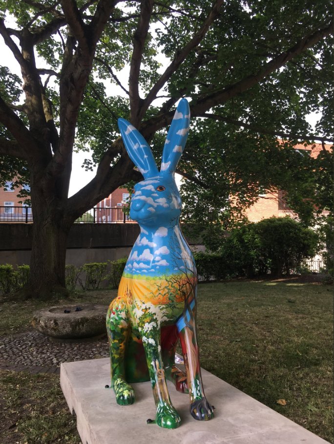 CooksBlinds's tweet photo. Were you out and about in #Norwich for the last weekend of GoGoHares? Send us your photos - especially if they are of Hare-Rae Busta! @break_charity @GoGoHares2018 https://t.co/h8TTlR7zyT