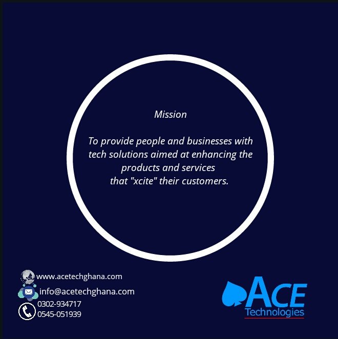 AceTechGhana's tweet photo. Looking for ways to boost your business? Talk to us @AceGhana

#businesssolutions #IT #MotivationalMonday #startups #business #CustomerExperience https://t.co/Ym3GrVNgEd
