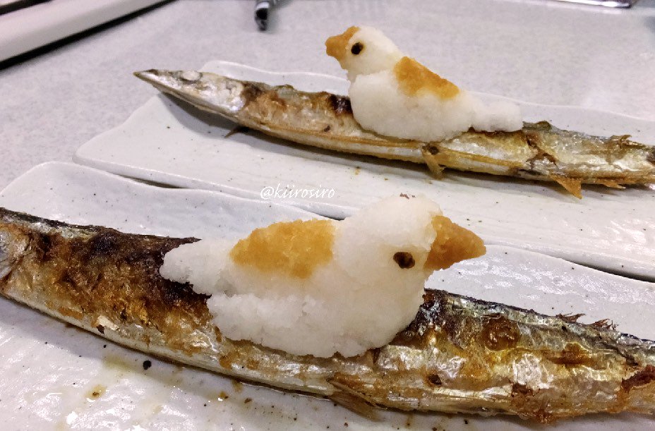 ささみ 今年初のサンマなので 大根おろしアートしてみた 白文鳥様 まだ背中に色がついている生後数ヶ月の若鳥w 大根おろしアート ささみ 今年初のサンマなので 大根おろしアートしてみた 白文鳥様 まだ背中に色がついている生後数ヶ月の若鳥w 大根おろしアート
